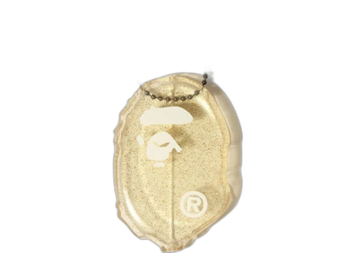 BAPE A Bathing Ape Ape Head Coin Case Gold
