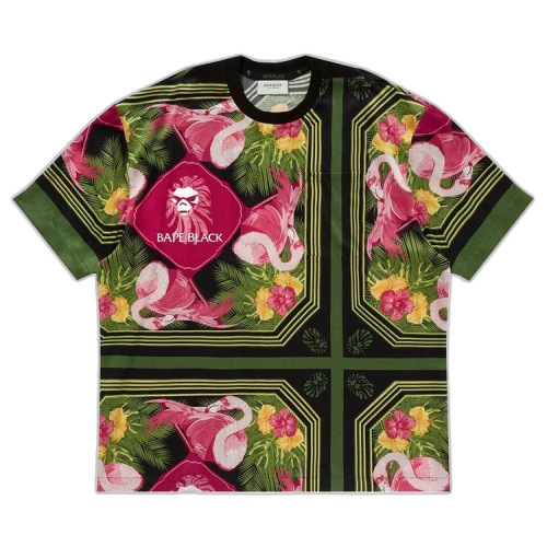 BAPE Floral Print Ape Head Tee 'Black'