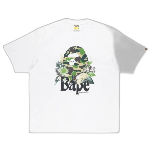 BAPE Floral Print Ape Head Tee 'White'