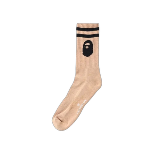 BAPE Ape Head Socks 'Beige'