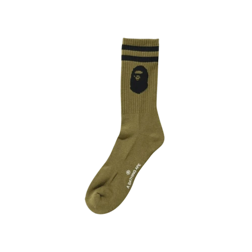 BAPE Ape Head Socks 'Olive Drab'