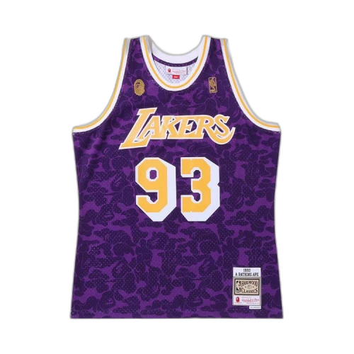 BAPE x Mitchell & Ness Los Angeles Lakers Jersey 'Purple'