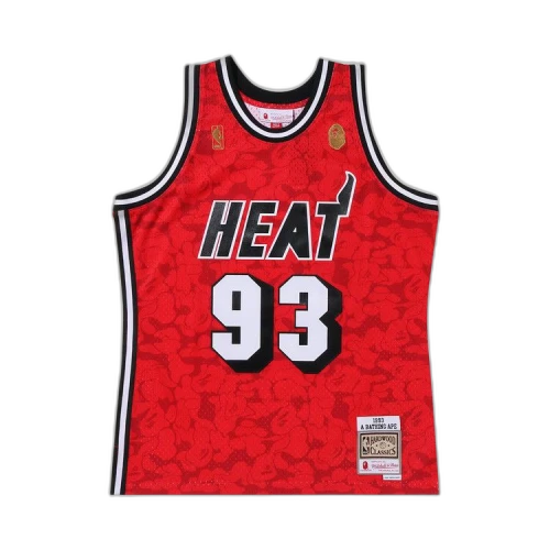BAPE x Mitchell & Ness Miami Heat Jersey 'Red'