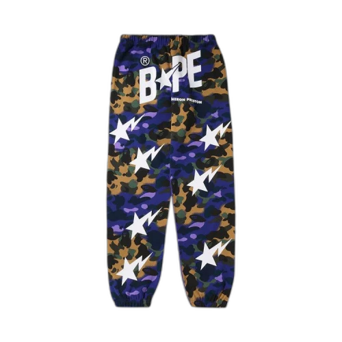 BAPE x Heron Preston Mix 1st Camo Duck Painter Pants 'Purple'