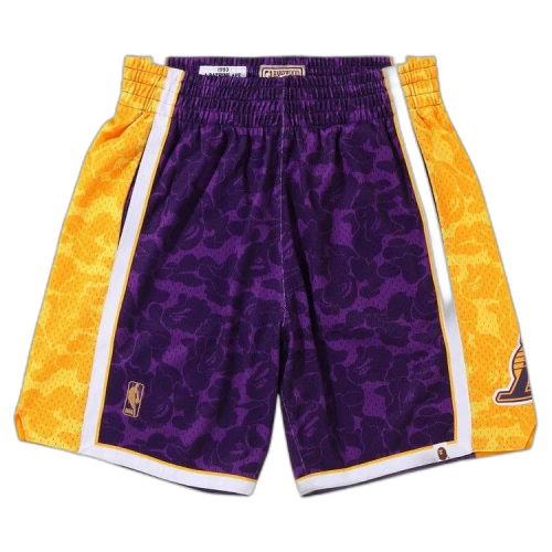 BAPE x Mitchell & Ness Los Angeles Lakers Shorts 'Purple'