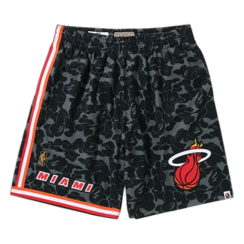BAPE x Mitchell & Ness Miami Heat Shorts 'Black'