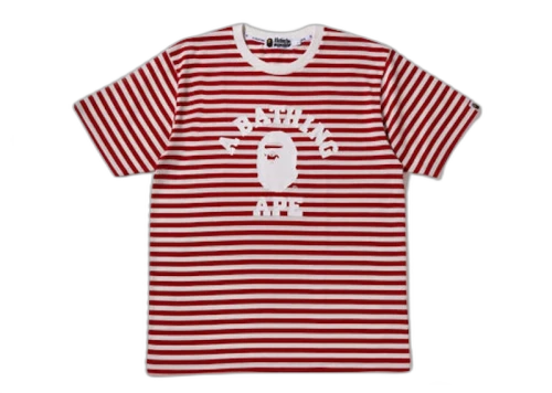 BAPE College Hoop Tee Red