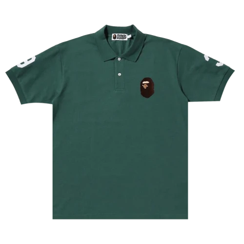 BAPE Large Ape Head Polo 'Green'