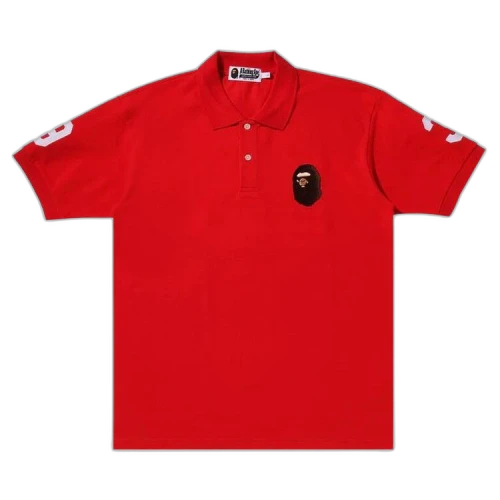 BAPE Large Ape Head Polo 'Red'