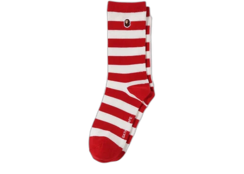 BAPE Ape Head One Point Hoop Socks Red