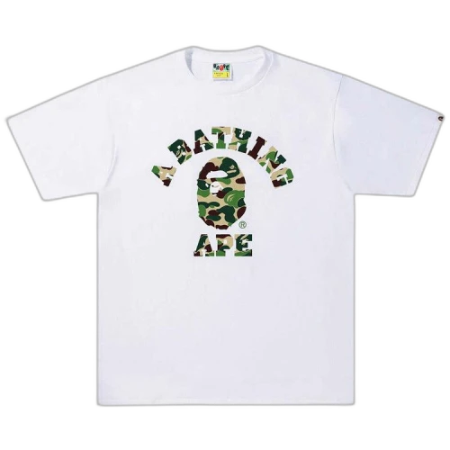 BAPE ABC Camo College Tee 'White/Green'