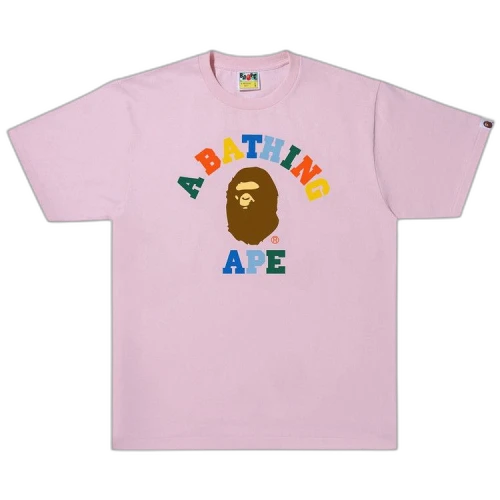 BAPE Colors College Tee 'Pink'