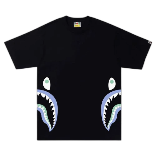 BAPE Glow In The Dark Side Shark Tee 'Black'