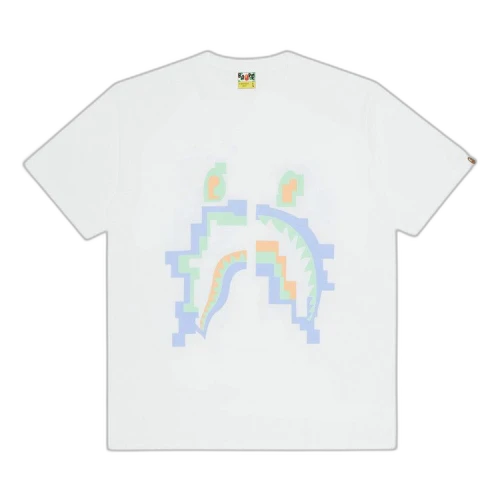 BAPE Digital Shark Tee 'White'