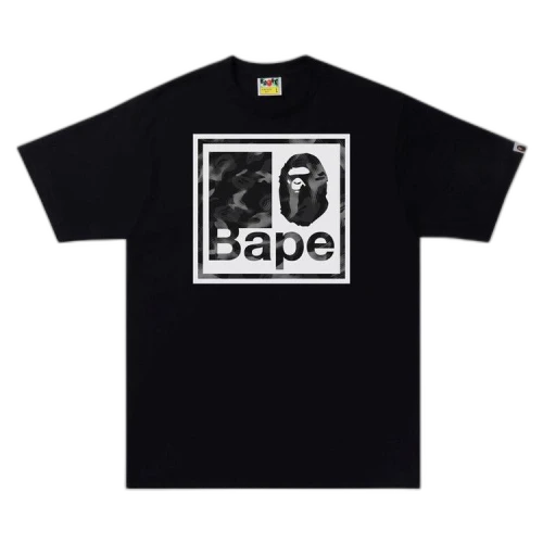 BAPE Stroke Camo Quadrangle Tee 'Black'