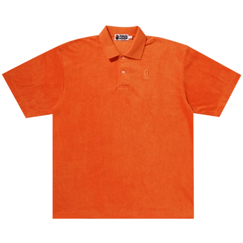 BAPE Ape Head Towelling Polo 'Orange'