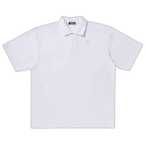 BAPE Ape Head Towelling Polo 'White'