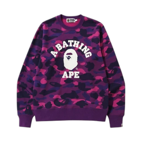 BAPE Color Camo College Crewneck 'Purple'