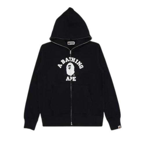 BAPE College Full Zip Hoodie 'Black'