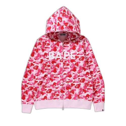 BAPE ABC Camo Full Zip Hoodie 'Pink'
