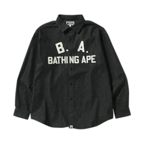 BAPE Loose Fit Denim Shirt 'Black'