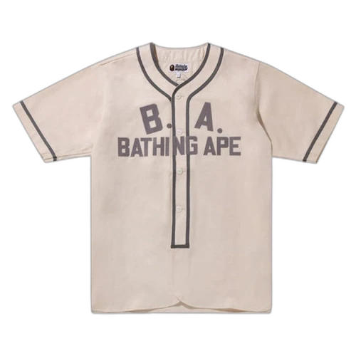 BAPE Baseball Shirt 'White/Ivory'