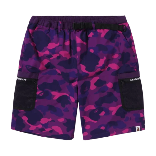 BAPE Color Camo Mesh Pocket Shorts 'Purple'
