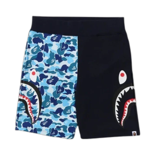 BAPE ABC Camo Side Shark Sweatshorts 'Blue'