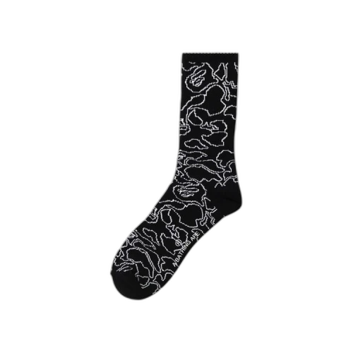 BAPE Line Camo Socks 'Black'