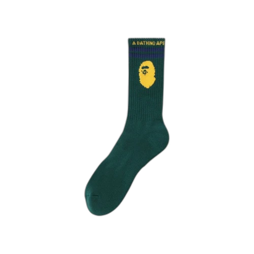 BAPE Ape Head Line Socks 'Green'