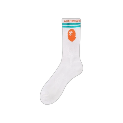 BAPE Ape Head Line Socks 'White'
