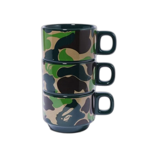 BAPE ABC Camo Stacking Mugs 'Green'