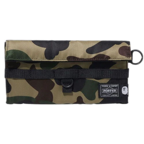 BAPE x Porter 1st Camo Long Wallet 'Green'