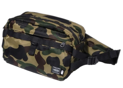 BAPE x Porter 1st Camo Waist Bag (FW23) Green