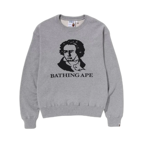BAPE Classic Bathing Ape Relaxed Fit Crewneck 'Grey'