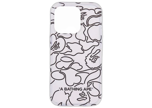 BAPE Neon Camo iPhone 14 Pro Case Clear
