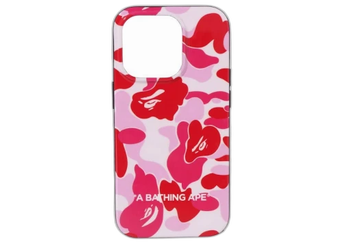 BAPE ABC Camo iPhone 14 Pro Case Pink