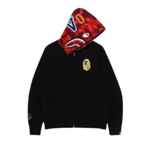 BAPE x OVO Shark Full Zip Hoodie 'Black'