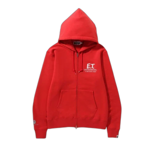 BAPE x E.T. Ape Head Zip Hoodie 'Red'