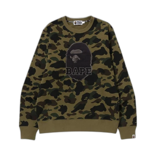 BAPE 1st Camo Pattern Ape Head Crewneck 'Green'