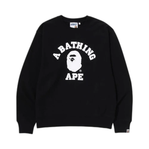 BAPE College Relaxed Fit Crewneck 'Black'