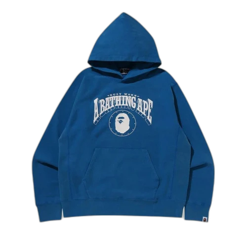 BAPE Washed Relaxed Fit Hoodie 'Blue'