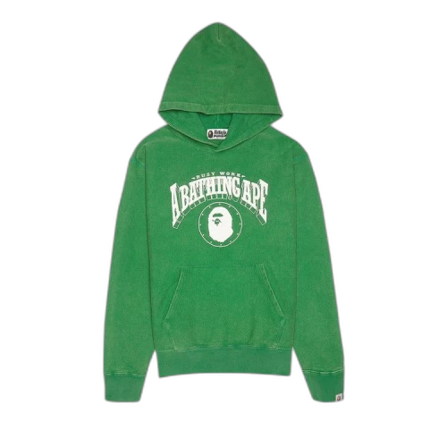 BAPE Washed Relaxed Fit Hoodie 'Green'