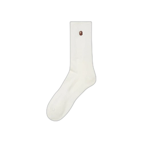 BAPE Ape Head One Point Socks 'White'