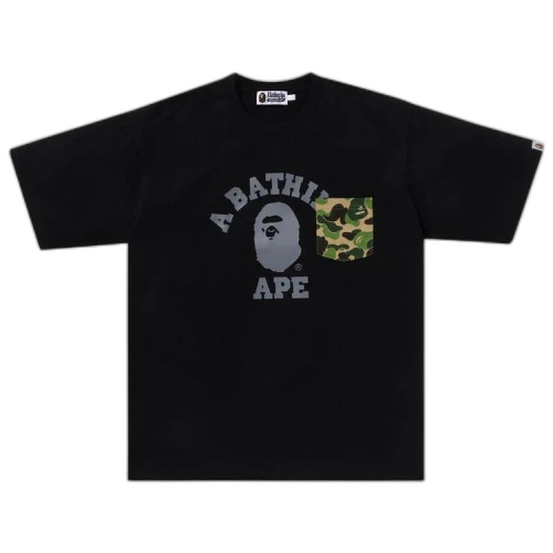BAPE ABC Camo College Pocket Relaxed Tee 'Black'