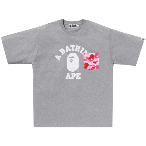 BAPE ABC Camo College Pocket Relaxed Tee 'Grey'