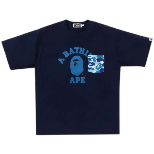 BAPE ABC Camo College Pocket Relaxed Tee 'Navy'
