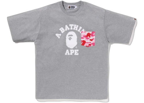 BAPE ABC Camo College Pocket Relaxed Tee (SS23) Grey