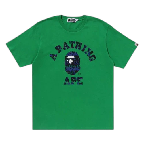 BAPE Graffiti Pattern College Tee 'Green'