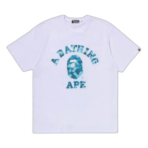 BAPE Radiation Camo College Tee 'White'